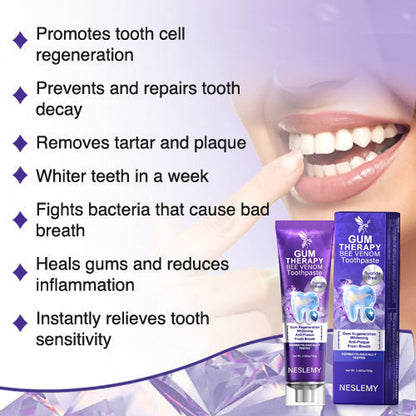 🔥Last Day 80% OFF 👨‍⚕️  NESLEMY® Bee Venom Dental Treatment Toothpaste
