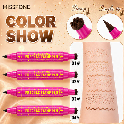 👑 3-in-1 Waterproof Freckle Stamp Pen & Fine-Tip Liner