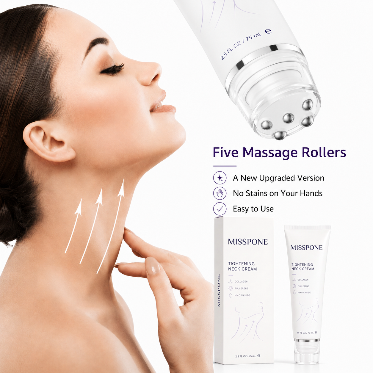 ✨ MISSPONE™ Instant Neck Lift Cream — 🧴 Infused with Retinol & Hyaluronic Acid | Firms the Neck, Reduces Wrinkles & Double Chin