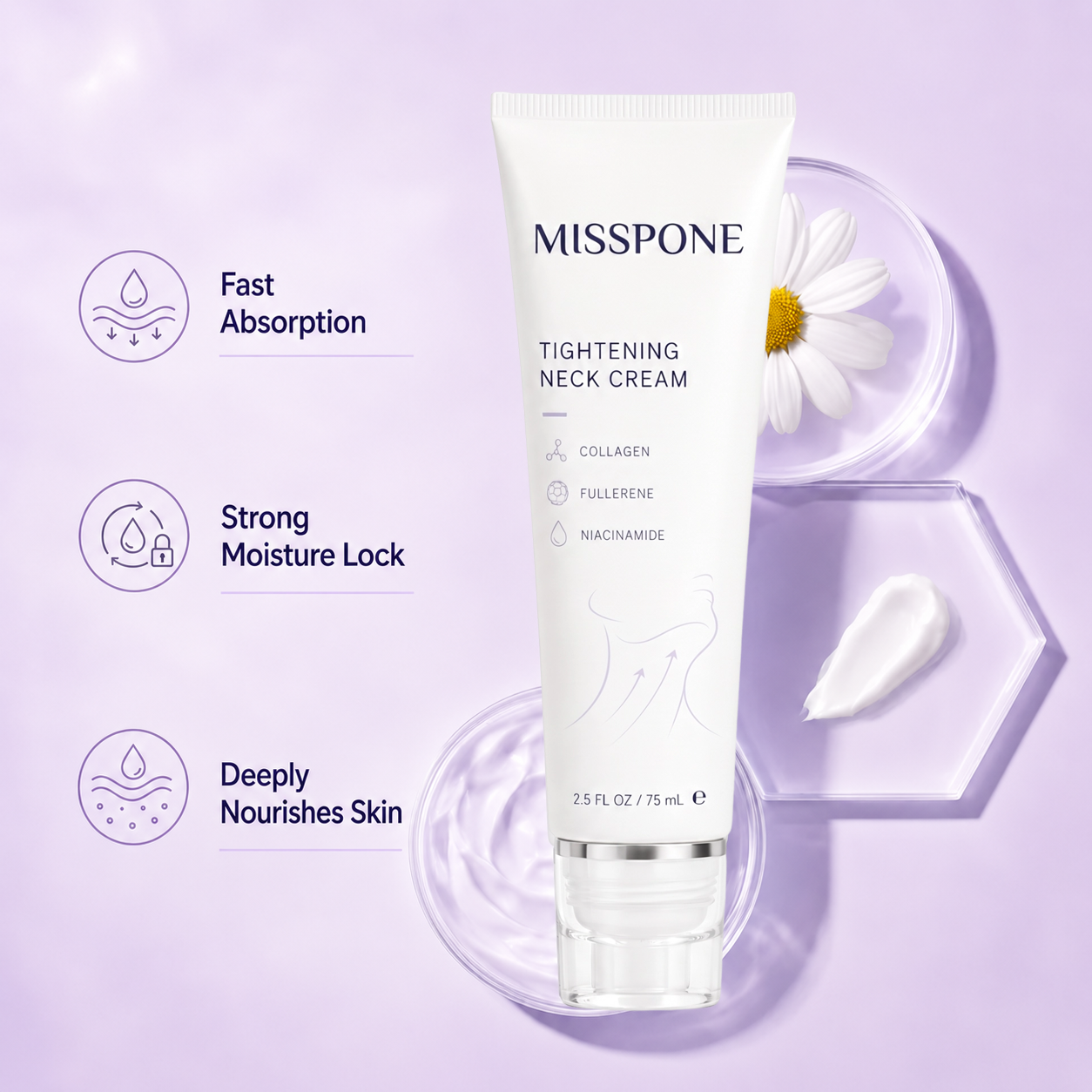✨ MISSPONE™ Instant Neck Lift Cream — 🧴 Infused with Retinol & Hyaluronic Acid | Firms the Neck, Reduces Wrinkles & Double Chin