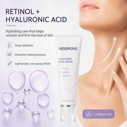 ✨ MISSPONE™ Instant Neck Lift Cream — 🧴 Infused with Retinol & Hyaluronic Acid | Firms the Neck, Reduces Wrinkles & Double Chin