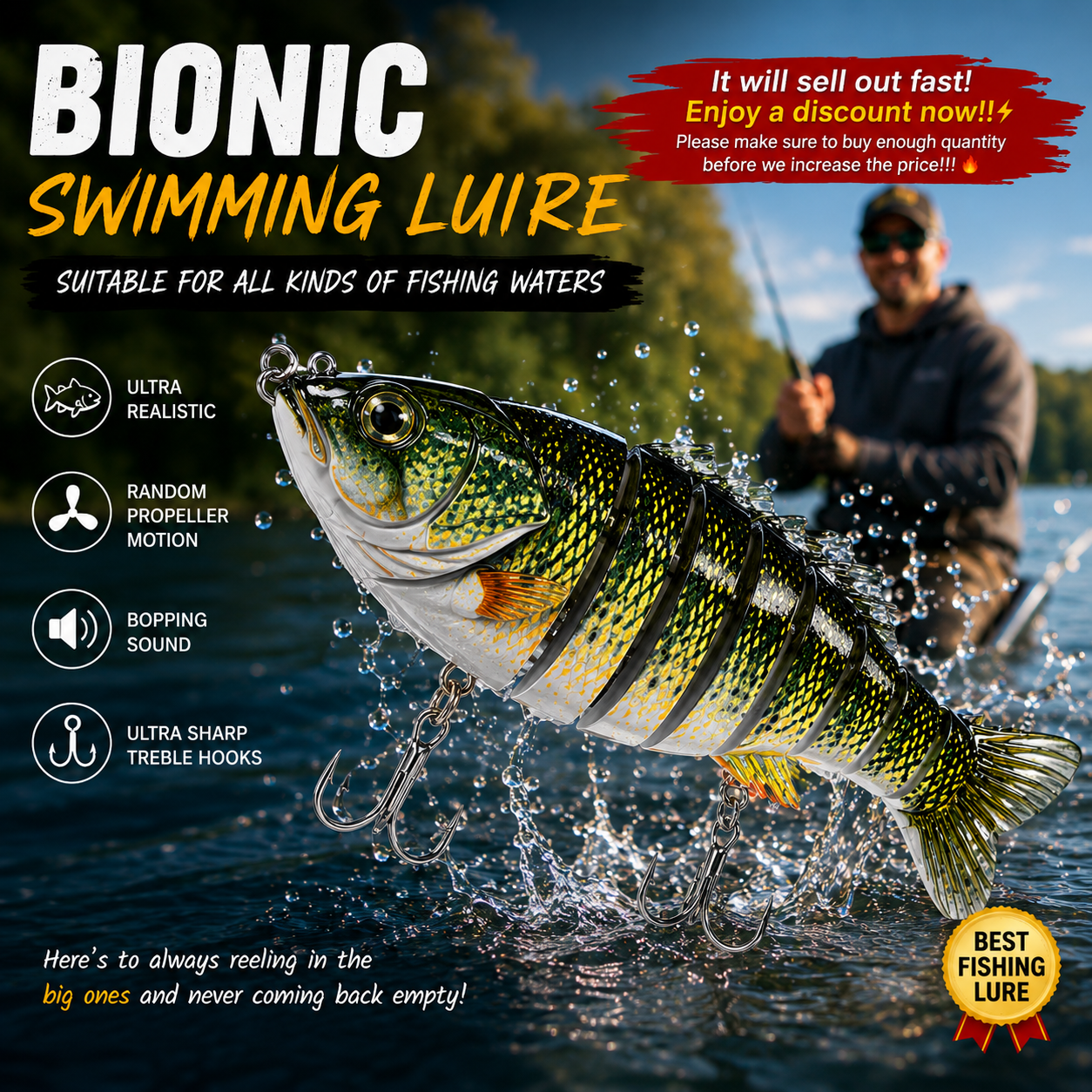 🔥Final 3 Hours: 80% OFF Bionic Lure – Catch Big Fish Fast! 🎣
