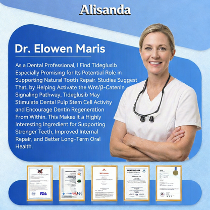 👨‍⚕️𝑶𝒇𝒇𝒊𝒄𝒊𝒂𝒍 𝑺𝒕𝒐𝒓𝒆  | Alisanda®🦷Tideglusib Fast‑Dissolving Tooth & Gum Repair Oral Strips ✨